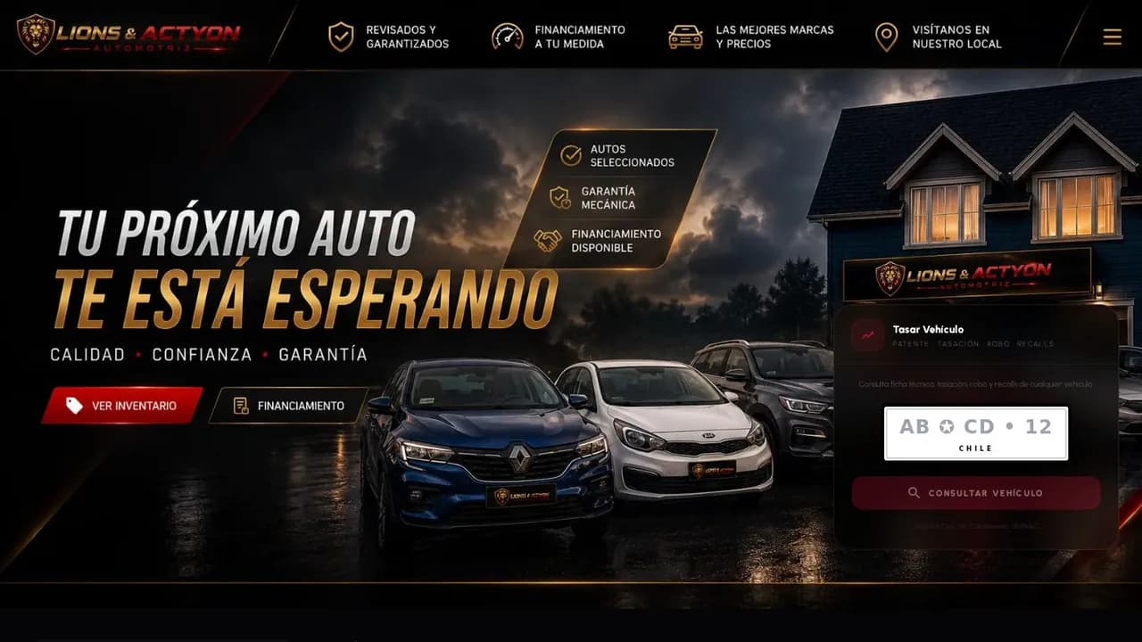 Captura de Lyons & Actyon Automotriz